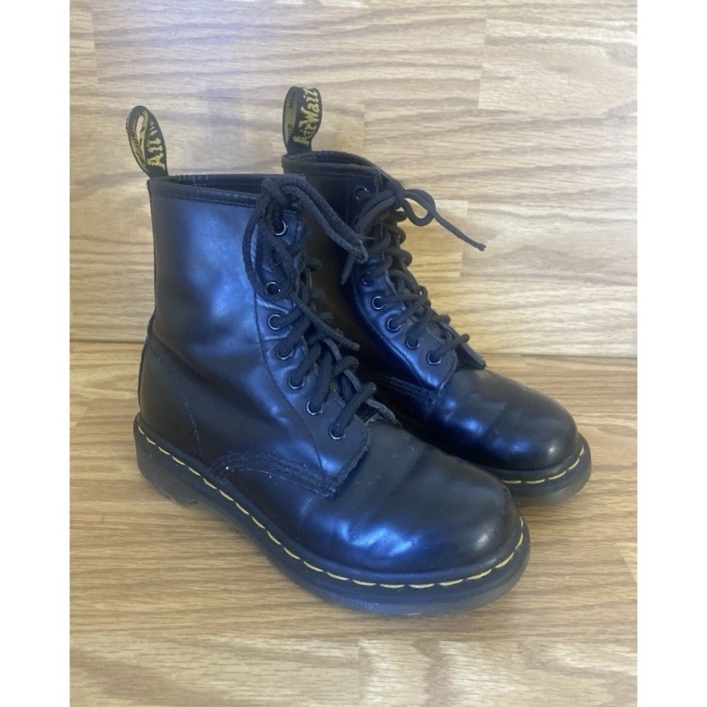 Dr. Martens 1460 Black Leather Lace-Up Boots Women's US Size 5